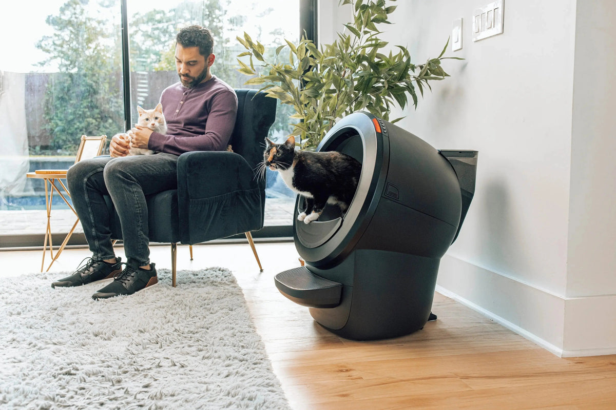 Litter-Robot 4 ブラック リビングへの設置例