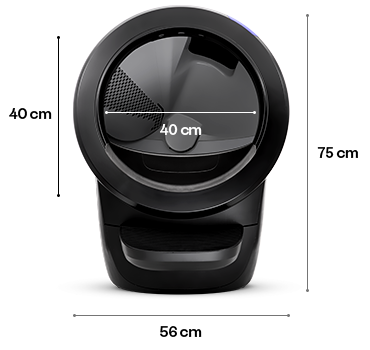 Litter-Robot 4 ブラック 正面サイズ図